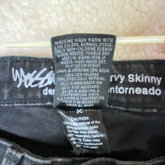 Women's Size 00/24/L Mossimo Denim Mid Rise Jegging Black Jeans Power Stretch - Picture 11 of 15